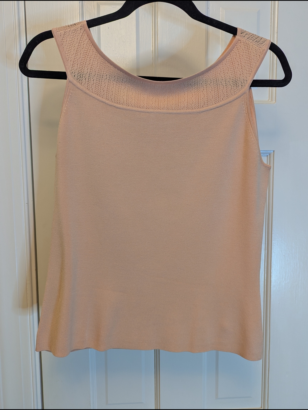 Sleeveless Knit Tank Top - Blush Pink
